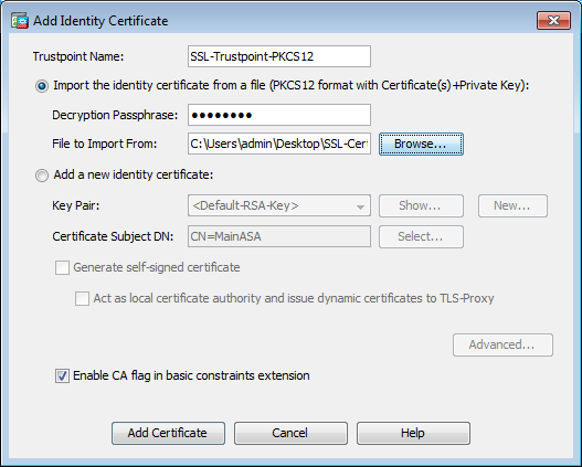 Ssl generate certificate and key code