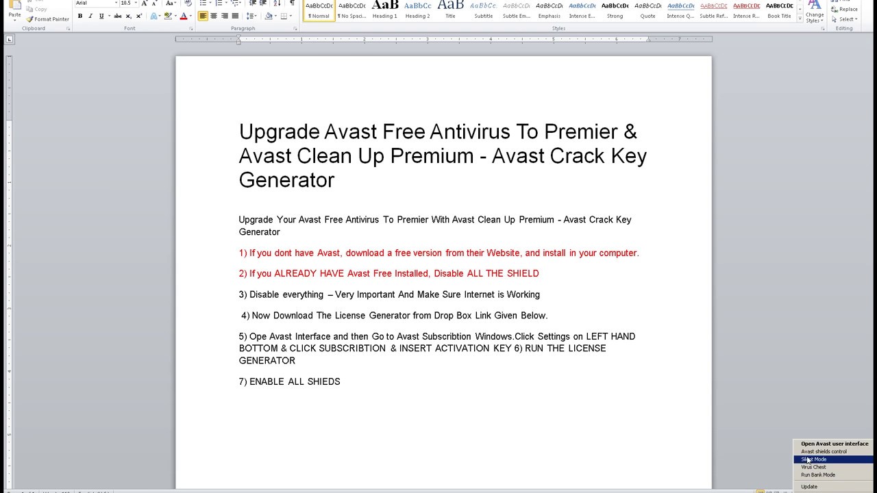 Avast Free Antivirus Key Generator